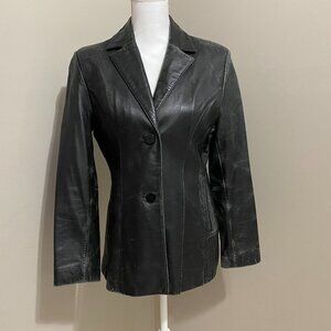 Black Leather Blazer size medium